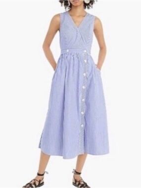 paloma dress in striped cotton poplin Paloma Dress In Striped Cotton Poplin For Women